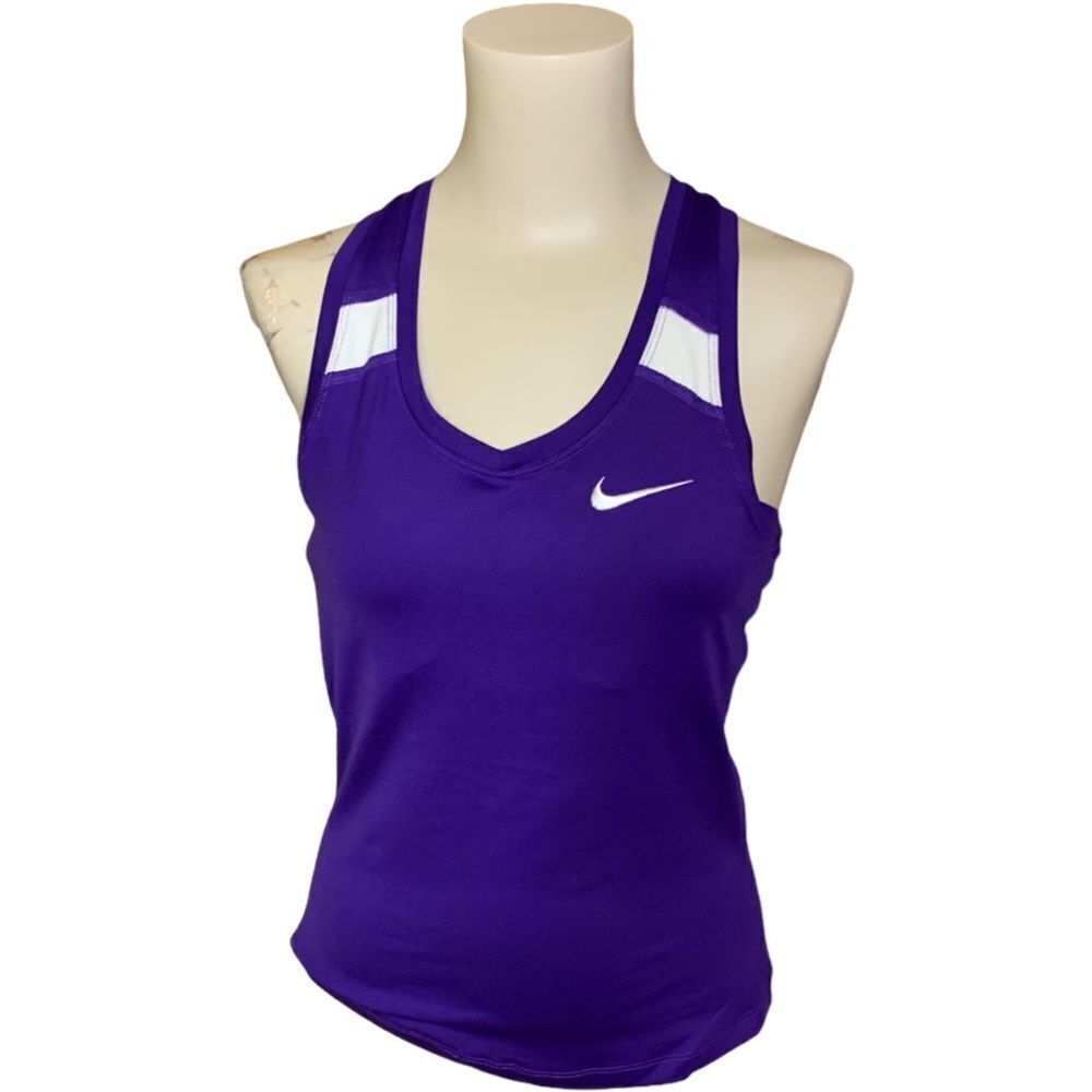 Womans Nike Running Racerback Tank Top Size Medium Built In Bra Exercise Workout